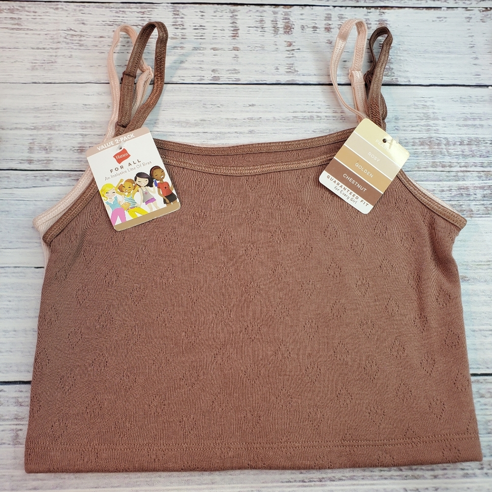 Hanes Girls Pointelle Longline Bralette
